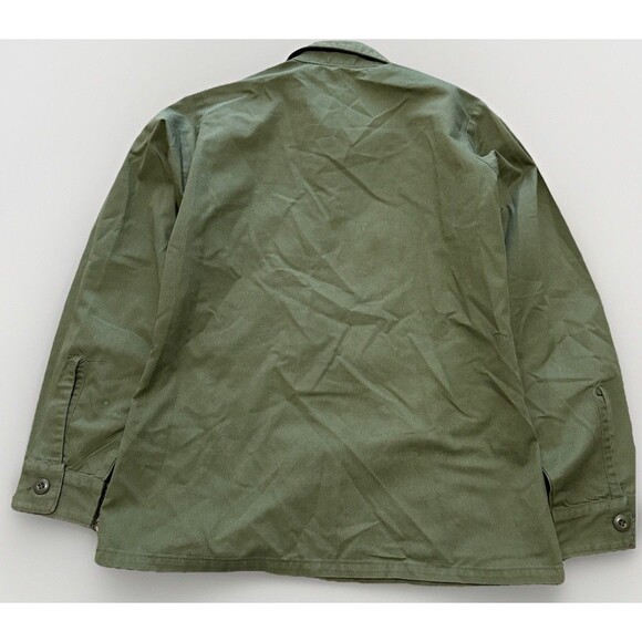 Vietnam Era OG Utility Shirt Army/Air Force Trooper Inc | 14.5x33 | Capt Patches - Picture 10 of 11